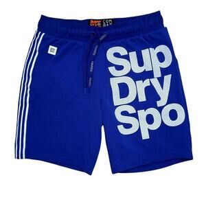 Superdry Sport Combat 22 Logo Shorts – Size M – Blue